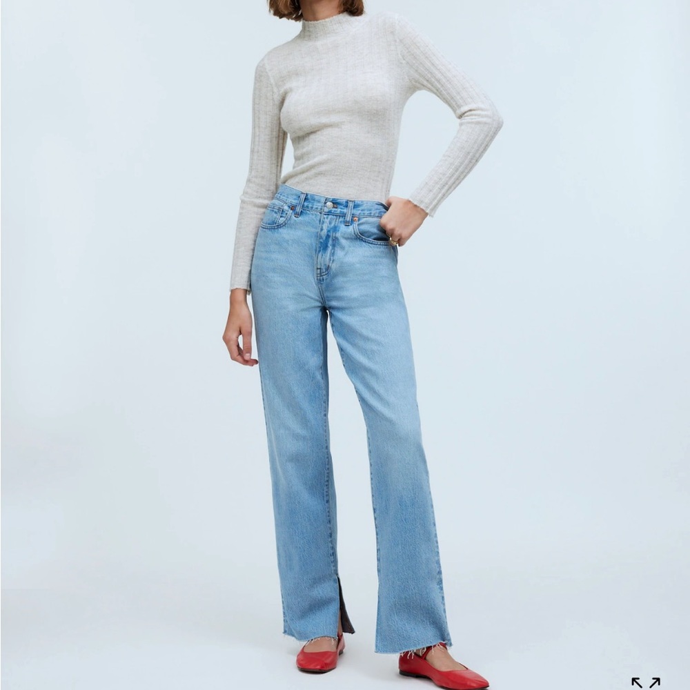 Madewell Baggy Straight Jeans in Seebald Wash